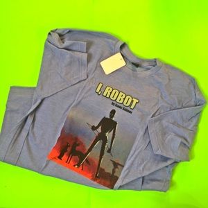 Vintage book cover t shirt xl I robot sci-fi new